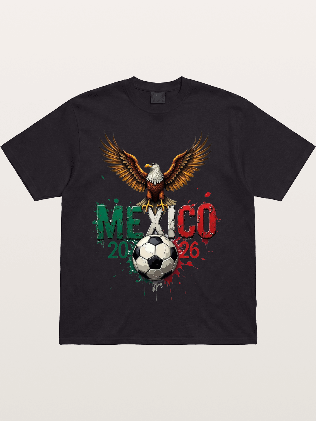 Mexico 2026 WC Eagle Print Cotton T-shirt