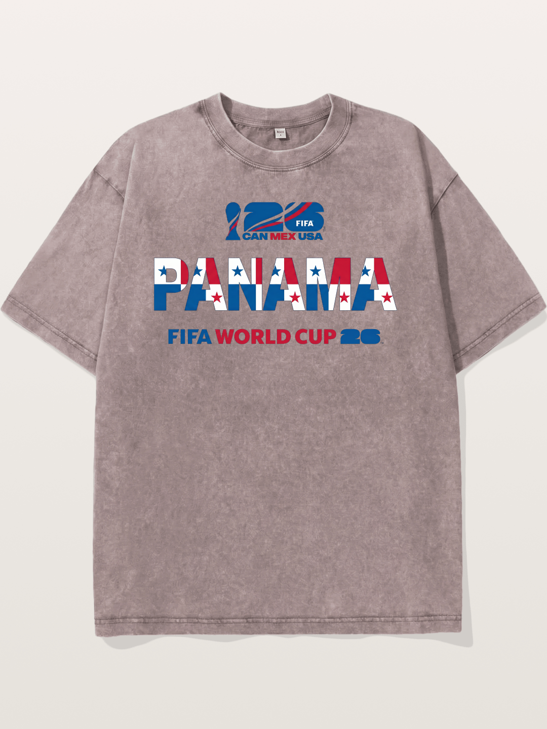 Panama 2026 Flag-Inspired Graphic Washed T-shirt