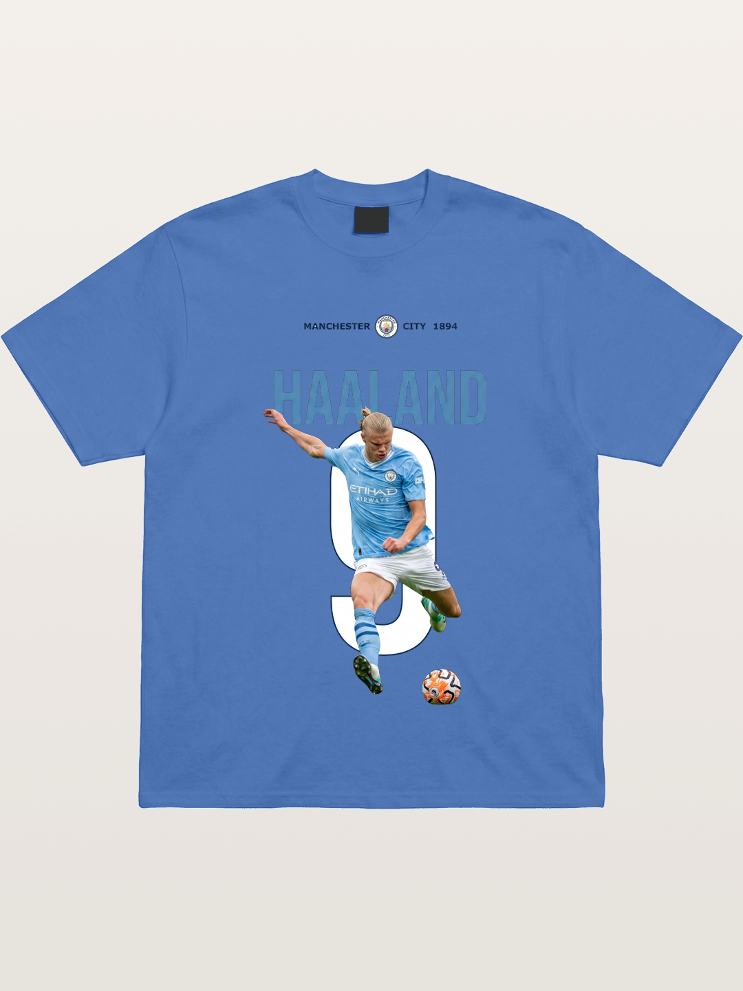 Haaland Number 9 Action Shot Gildan T-shirt