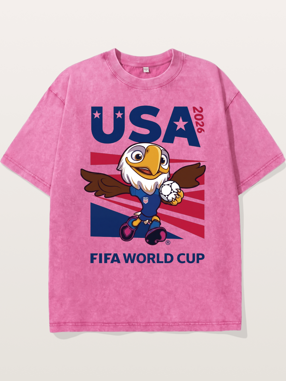 USA Eagle Mascot World Cup Washed T-shirt