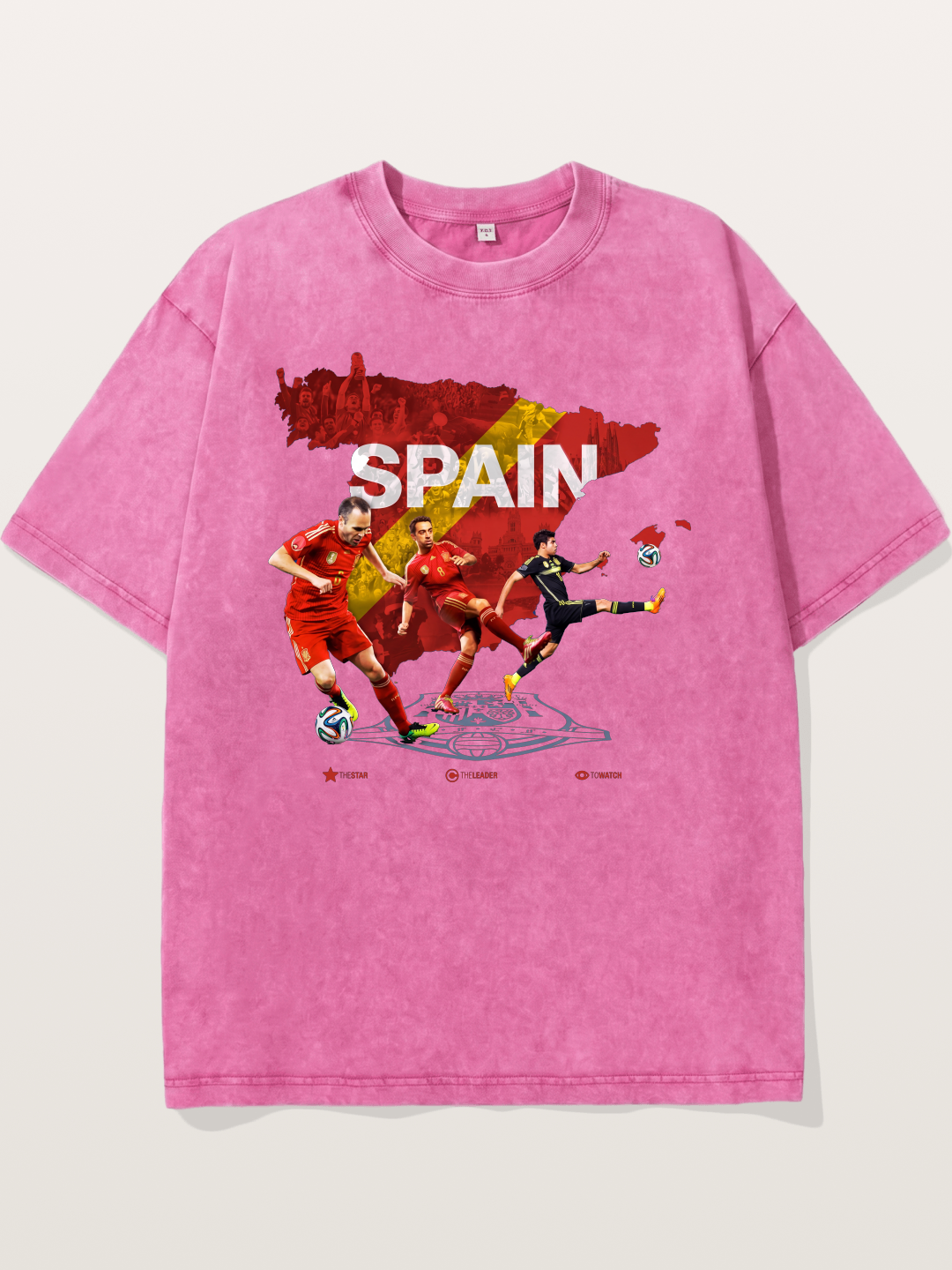 Spain National Team Players Collage Washed T-shirt