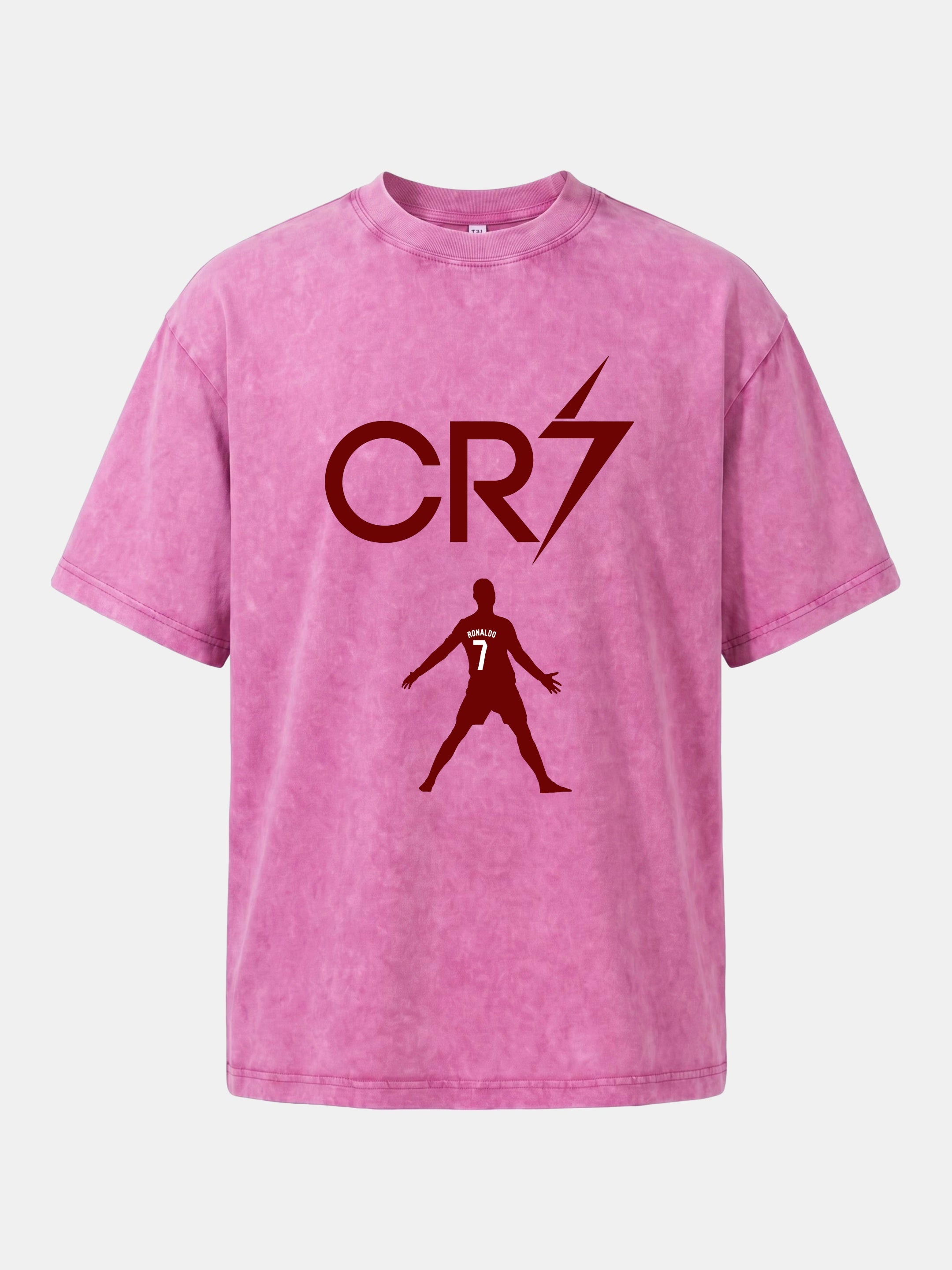 CR7 Initials And Player Silhouette Washed T-shirt