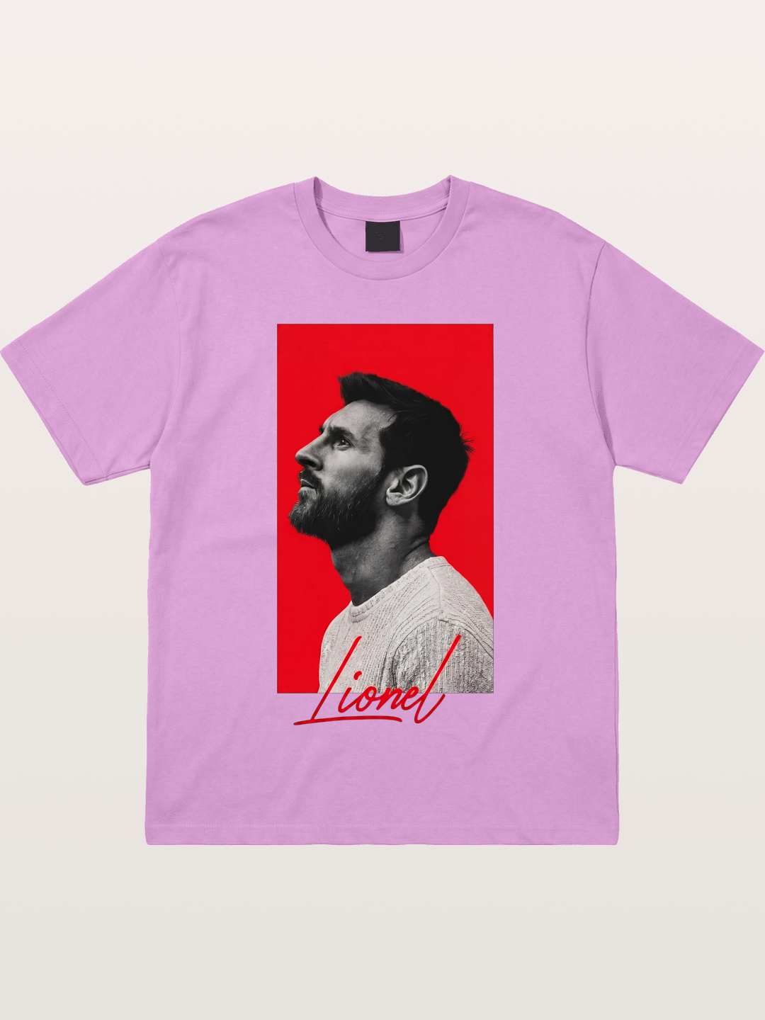 Messi Red Background Portrait Gildan T-shirt