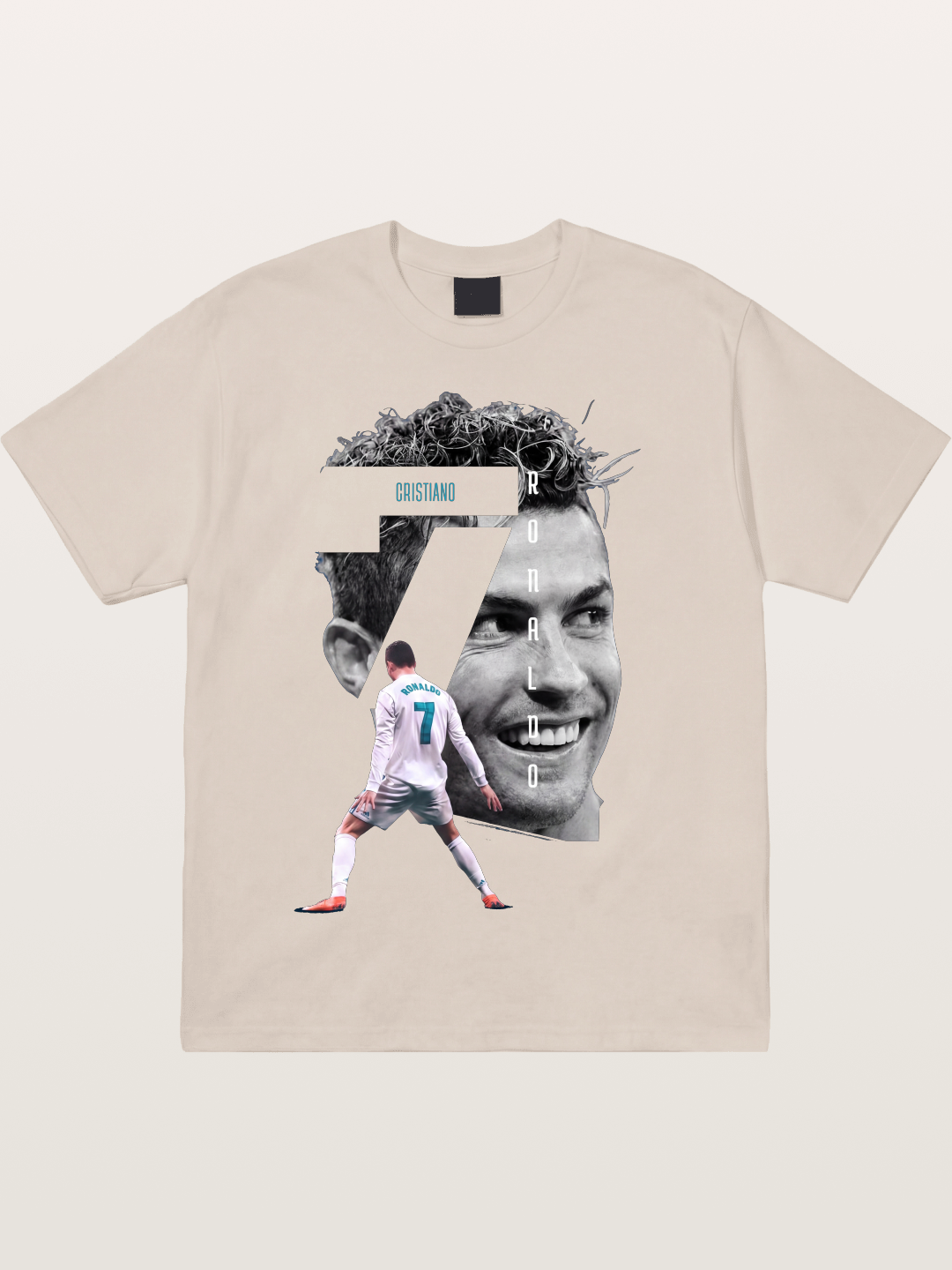 Cristiano Ronaldo 7 Number Montage Cotton T-shirt