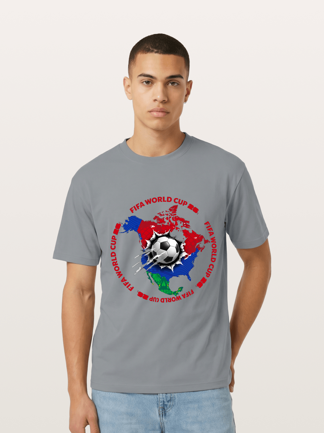 Soccer Ball Americas Burst Design Gildan T-shirt