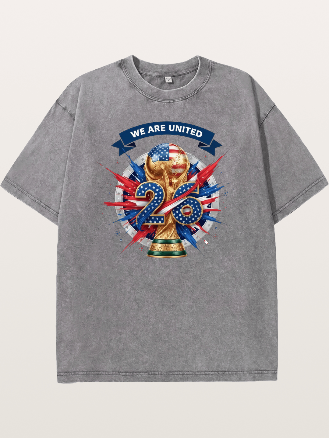 2026 WC We Are United Print Washed T-shirt