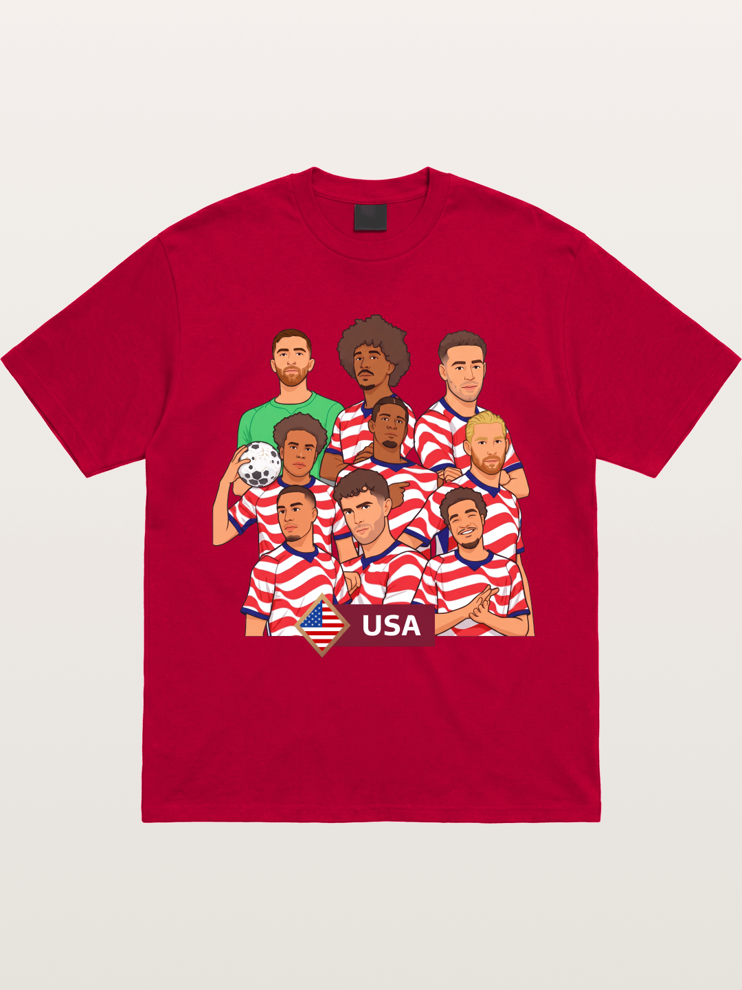 USMNT Cartoon Full Roster Gathering Gildan T-shirt