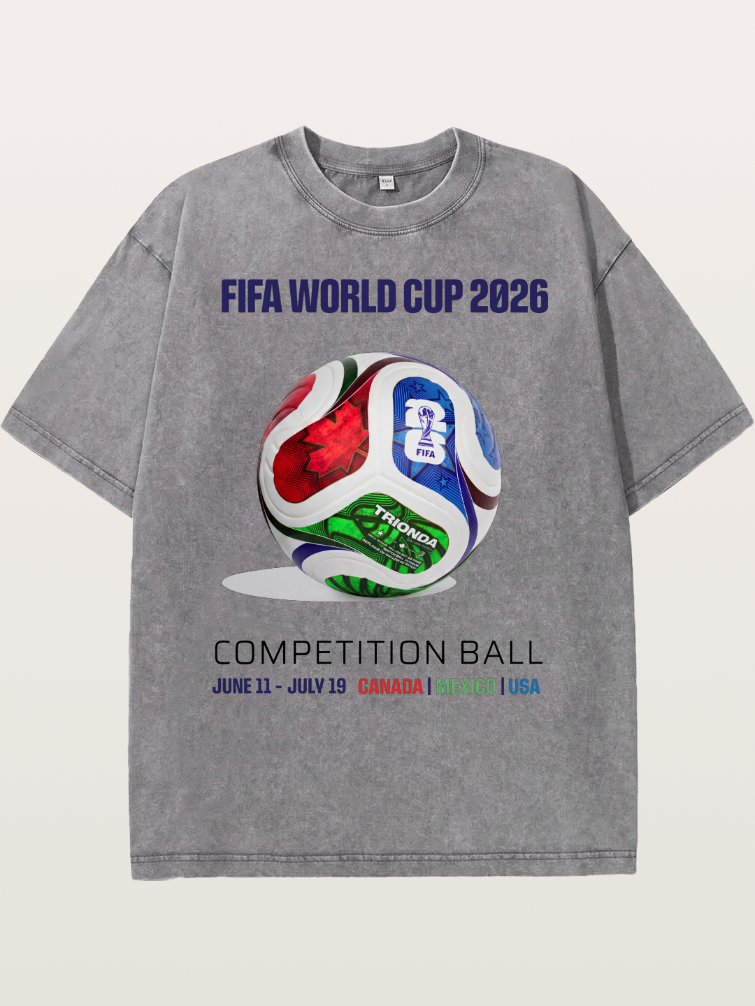2026 World Cup Official Competition Ball Washed T-shirt