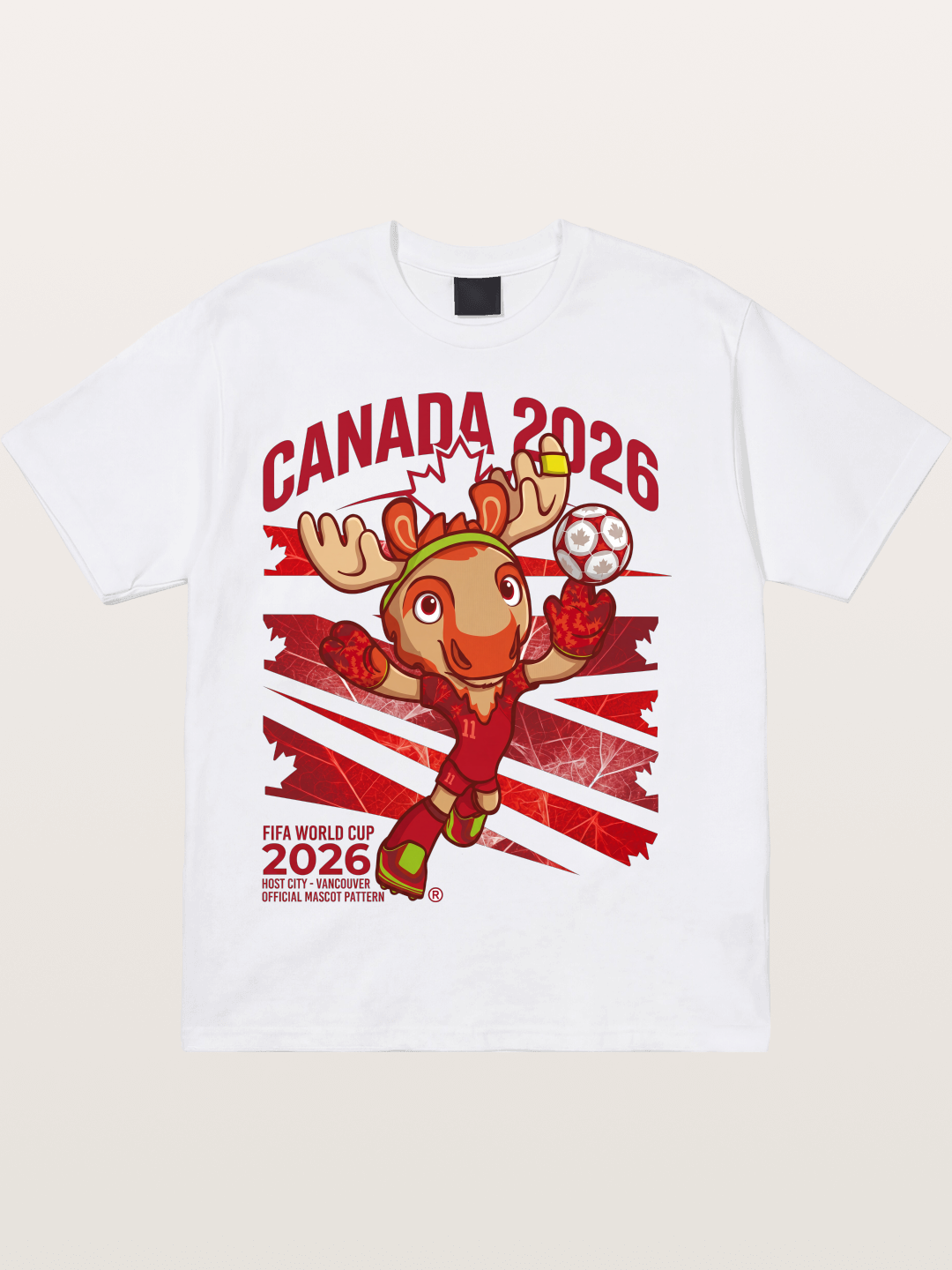 Canada 2026 Moose Mascot Cotton T-shirt