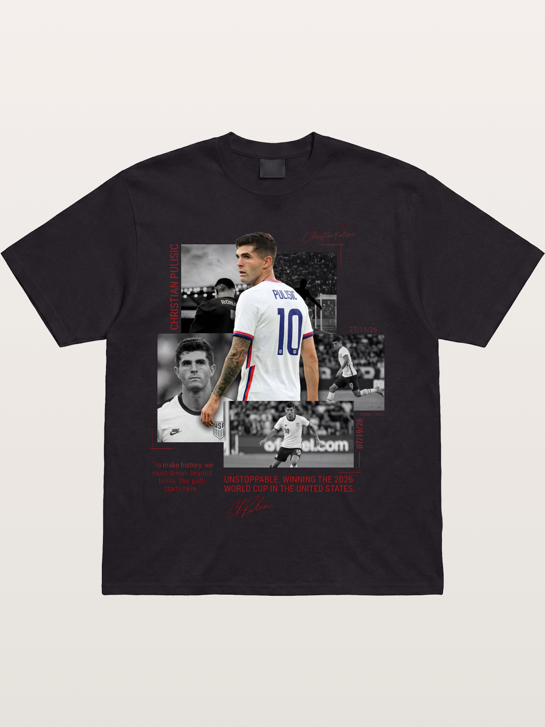 Christian Pulisic Match Day Montage Cotton T-shirt