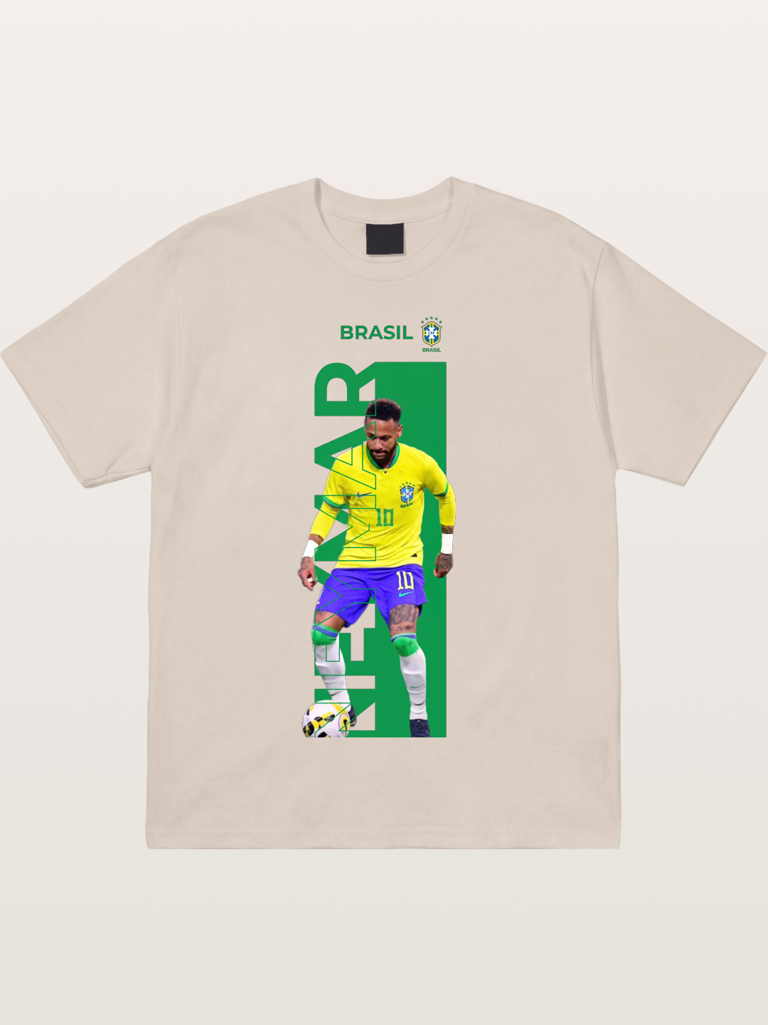 Neymar Brasil Jersey Print Cotton T-shirt
