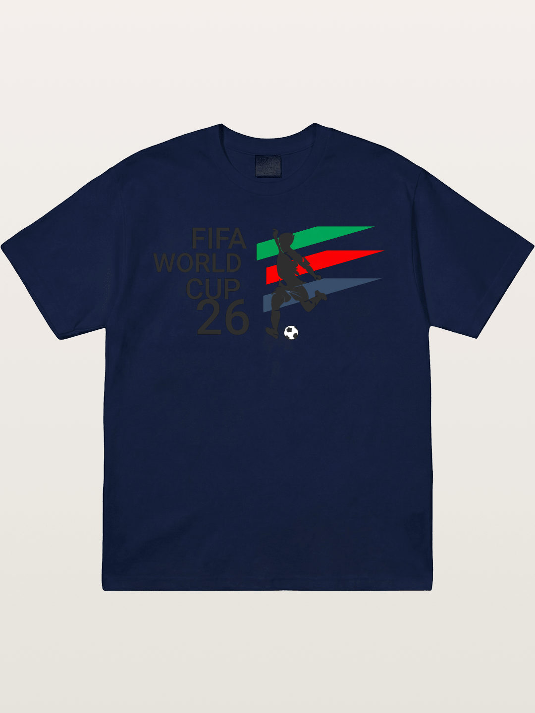 2026 WC Soccer Player Color Stripes Gildan T-shirt
