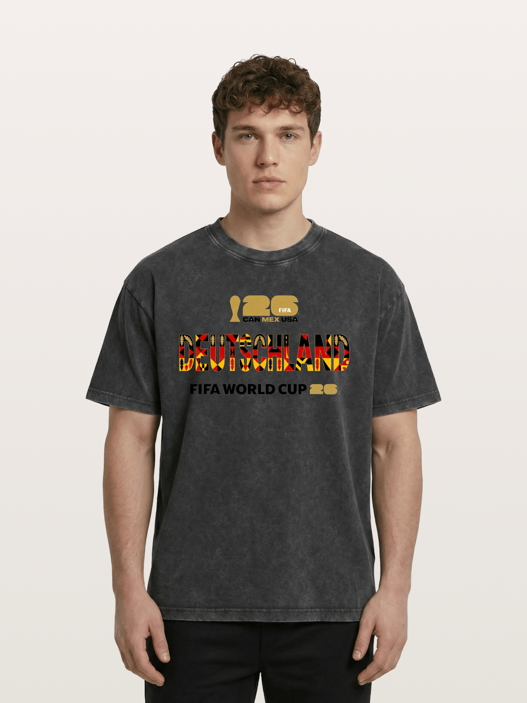 Deutschland 2026 Tribal Print Washed T-shirt