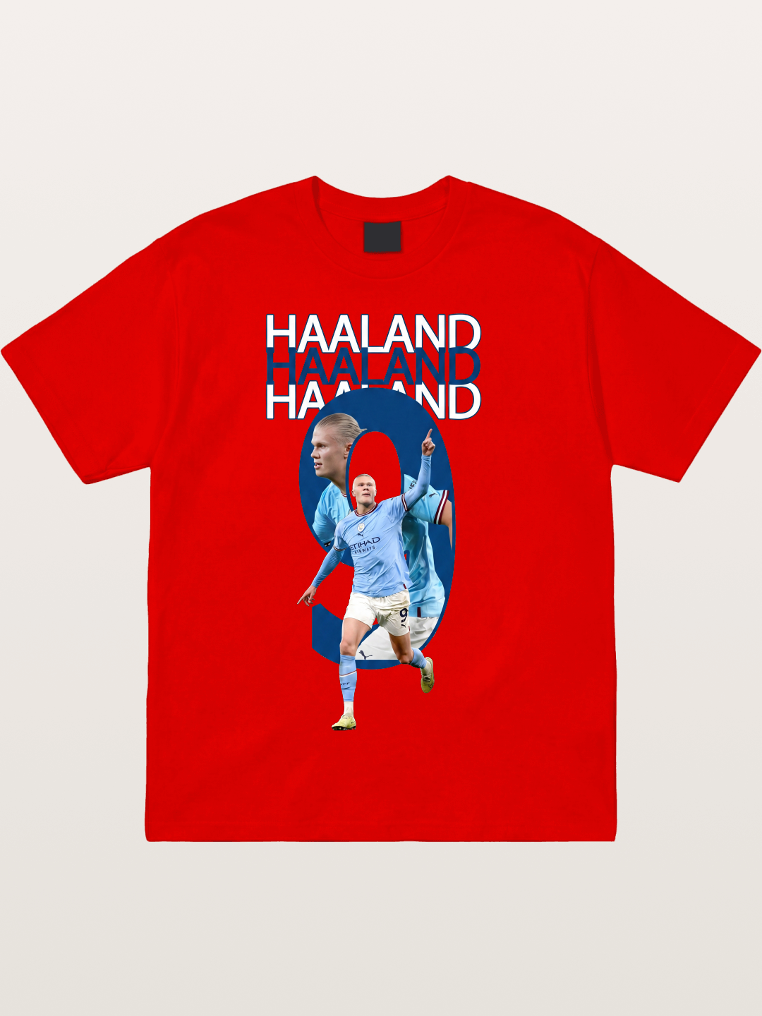 Haaland Man City Number 9 Art Cotton T-shirt