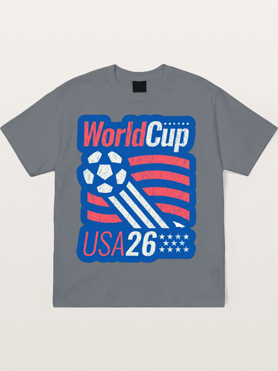 American Flag Soccer Ball WC 2026 Cotton T-shirt
