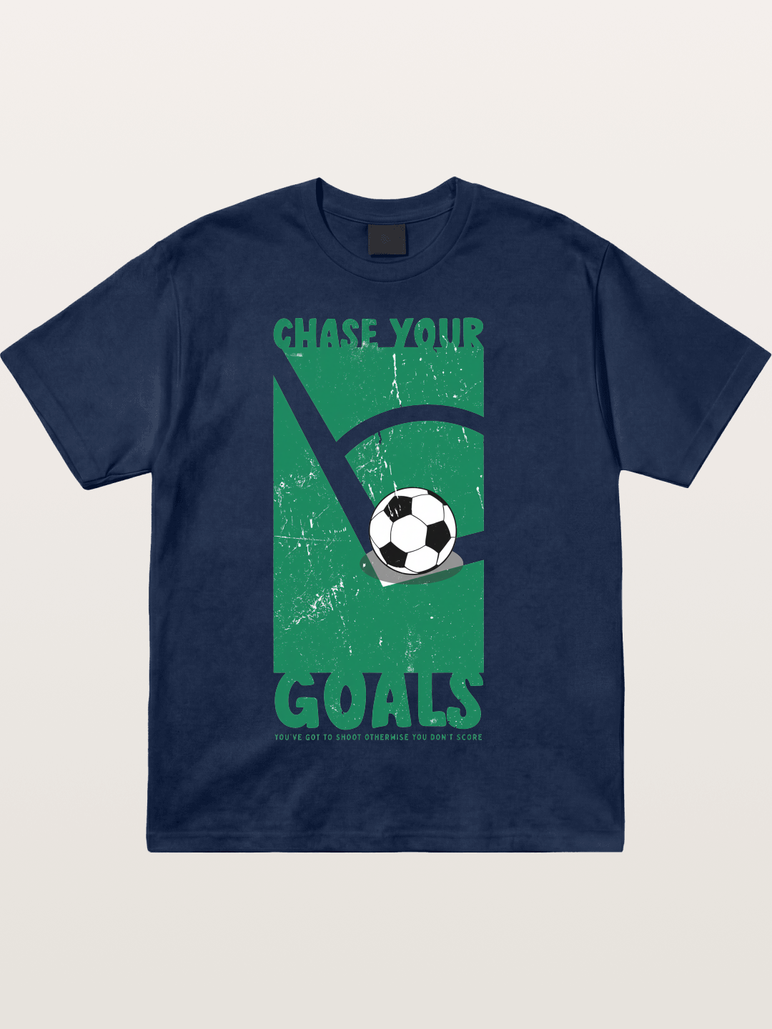 Chase Your Goals Green Poster Cotton T-shirt