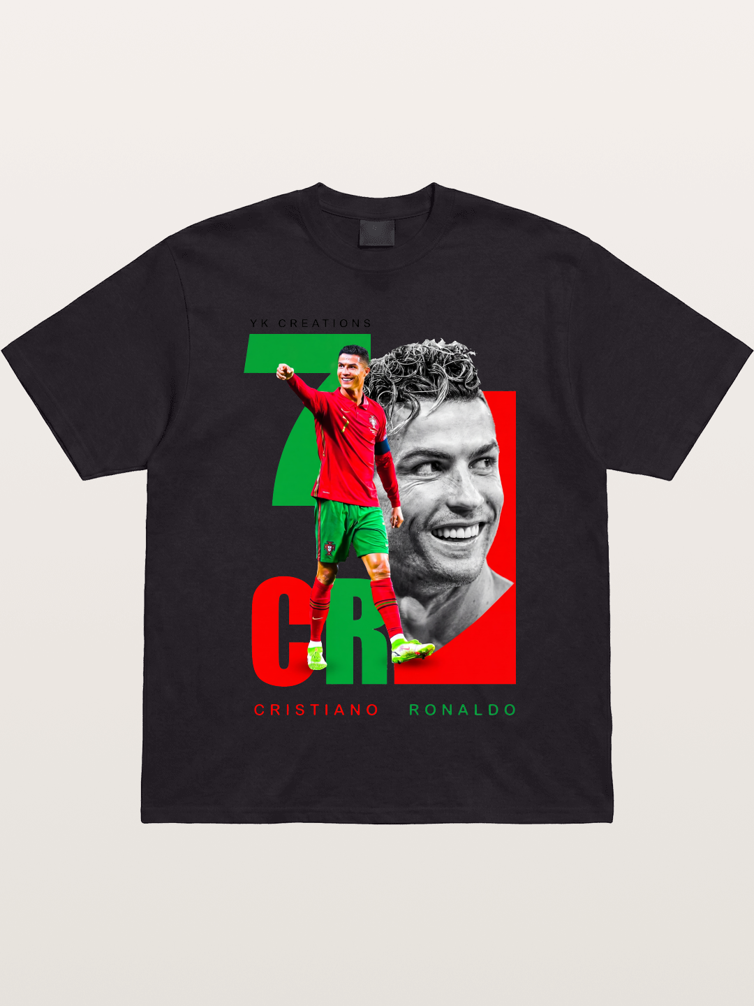 Ronaldo Portugal Colors Portrait Gildan T-shirt