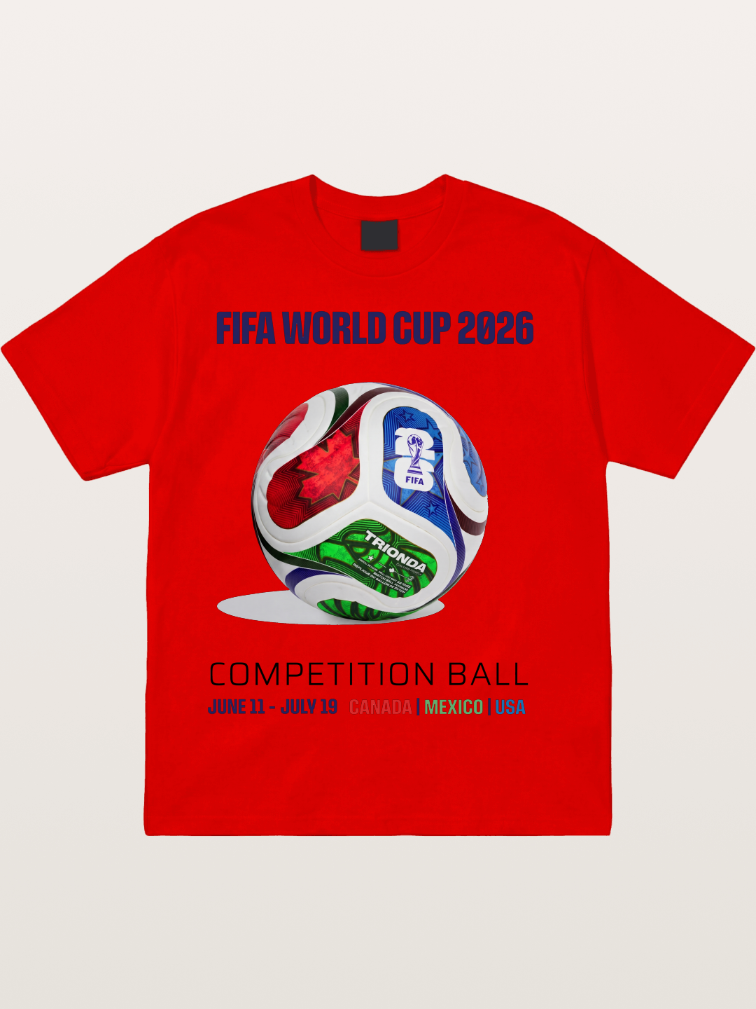 2026 World Cup Official Competition Ball Cotton T-shirt