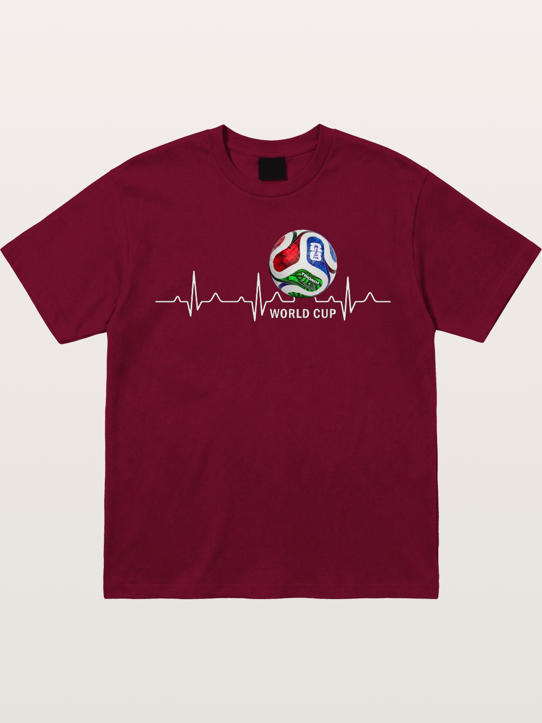 World Cup Soccer Heartbeat Graphic Gildan T-shirt