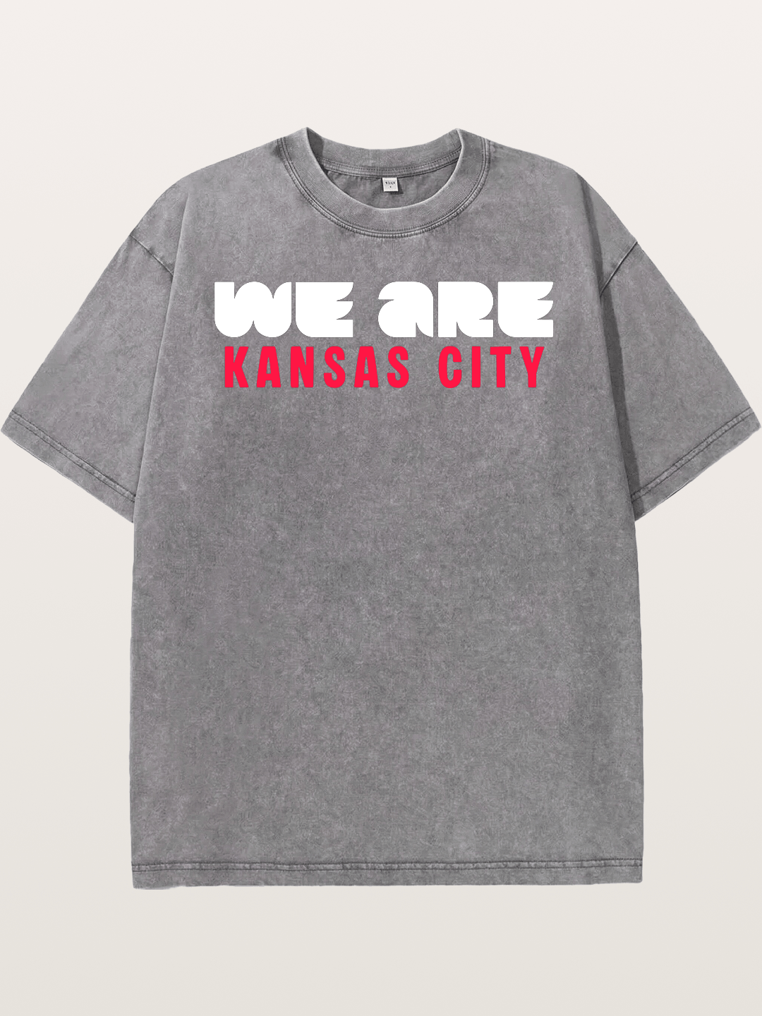 Kansas City Red Block Letters Washed T-shirt