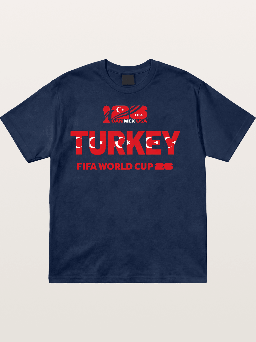 Turkey 2026 Crescent Star Design Cotton T-shirt