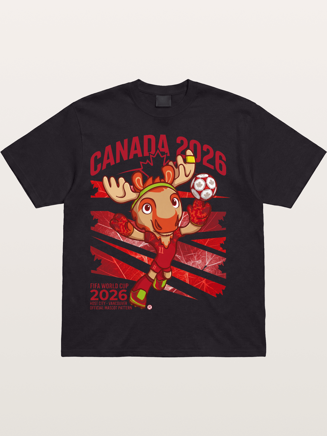 Canada 2026 Moose Mascot Cotton T-shirt