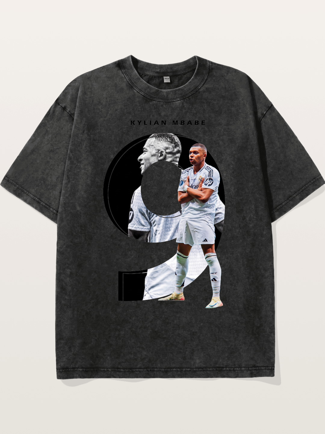 Mbappe Real Madrid Graphic Washed T-shirt