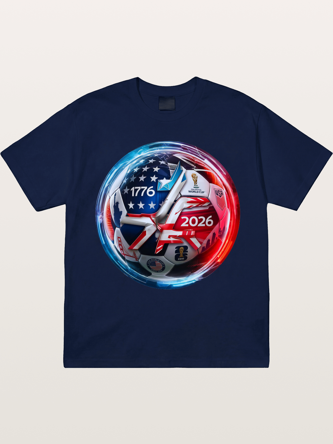 2026 USA Soccer Ball Poster Gildan T-shirt