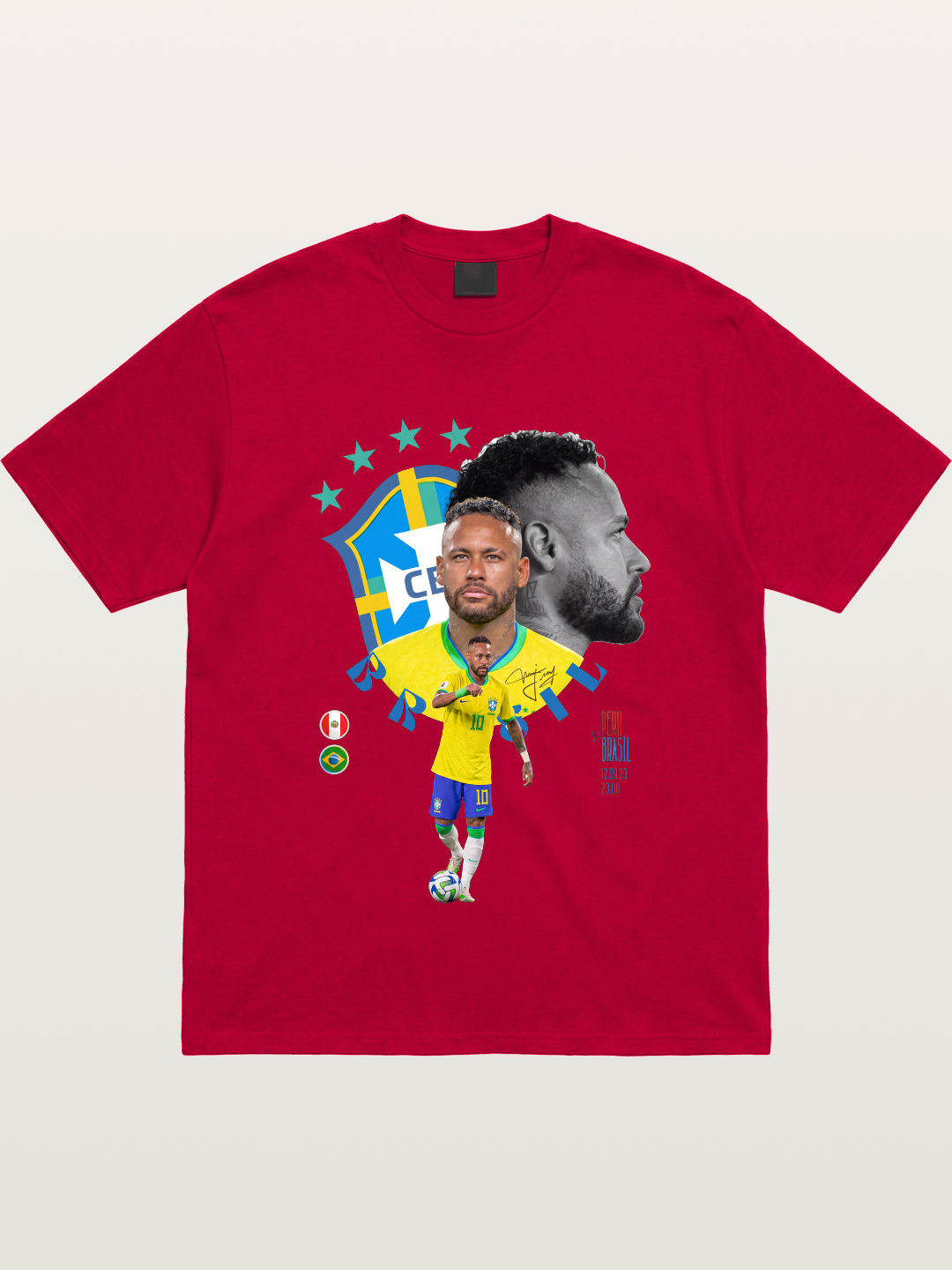 Neymar Multi Portrait Art Gildan T-shirt