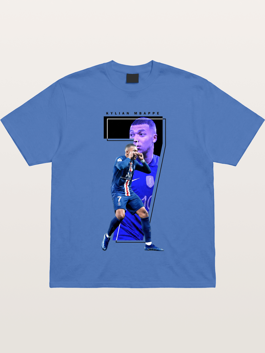 Mbappe Dual Portrait Collage Gildan T-shirt