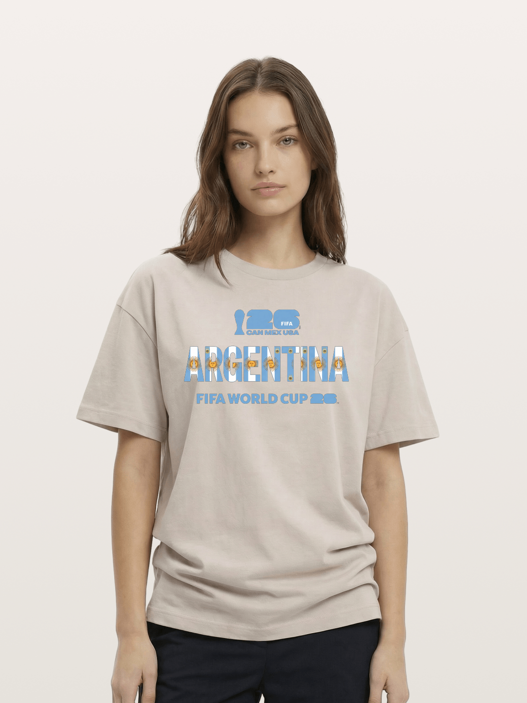 2026 World Cup Argentina Sun Design Cotton T-shirt