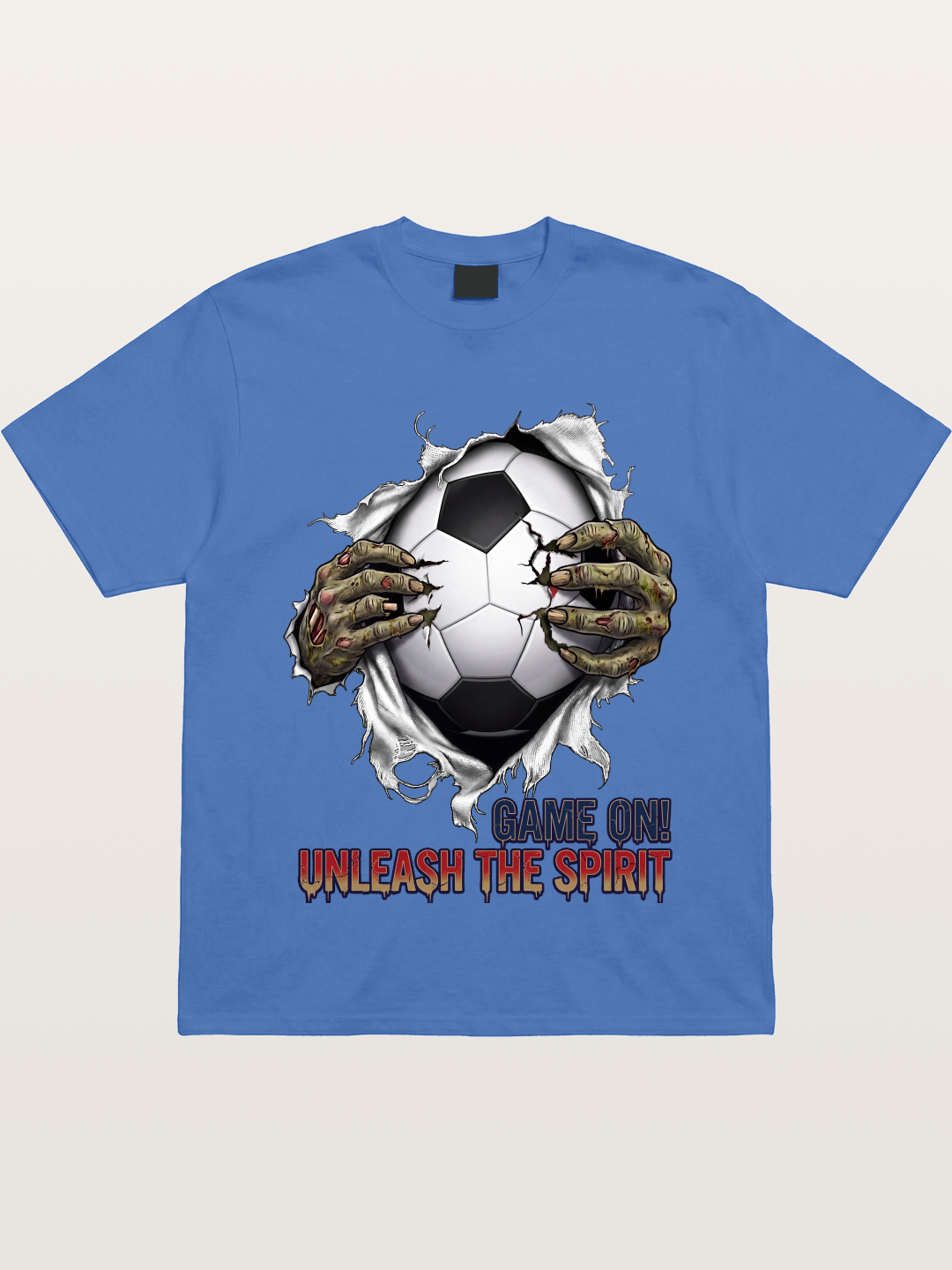 Zombie Claw Tear Soccer Print Gildan T-shirt