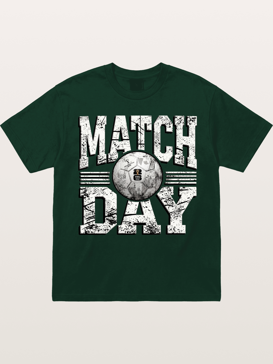Match Day Grunge Soccer Print Gildan T-shirt