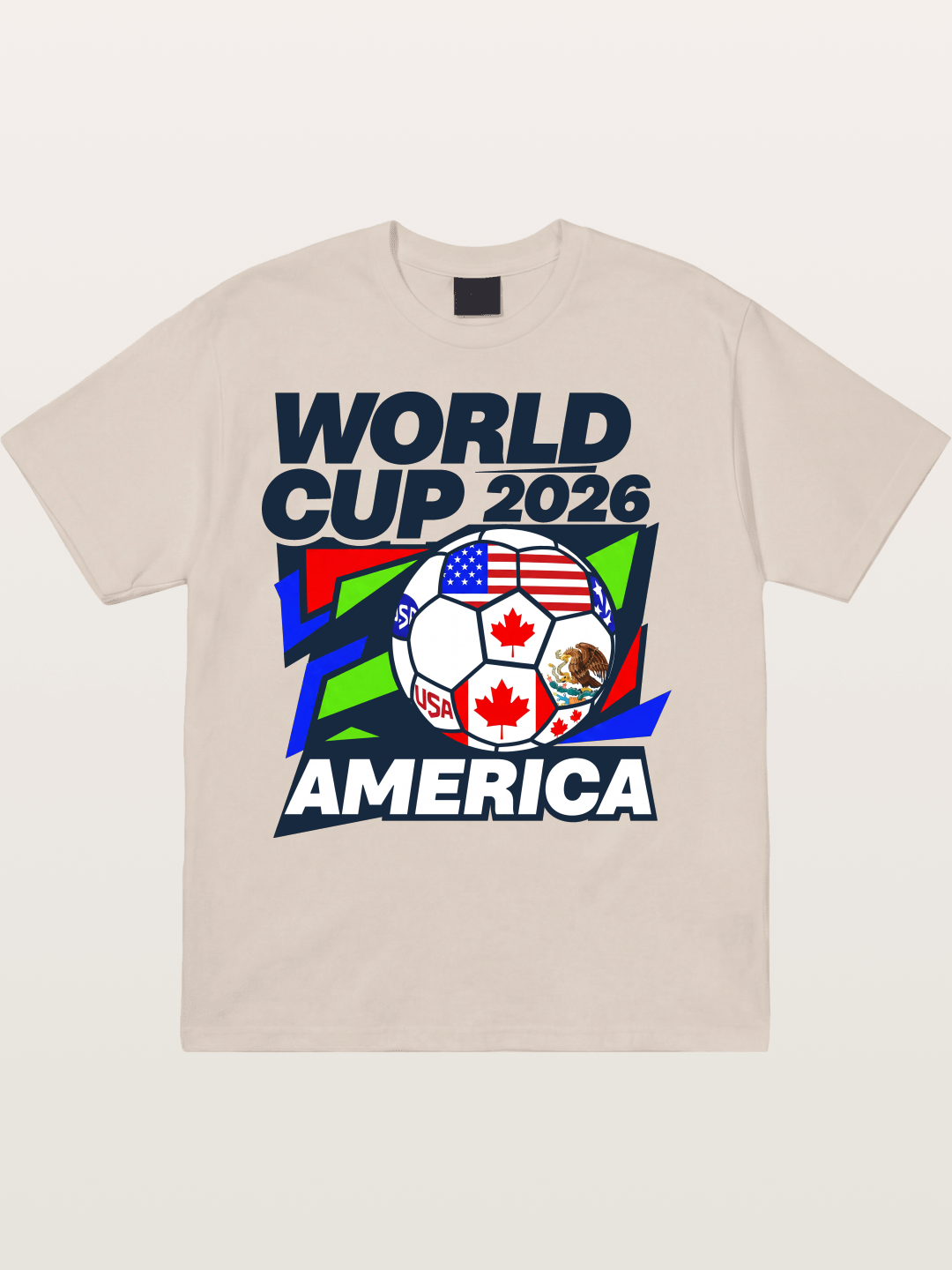 World Cup 2026 America Geometric Cotton T-shirt