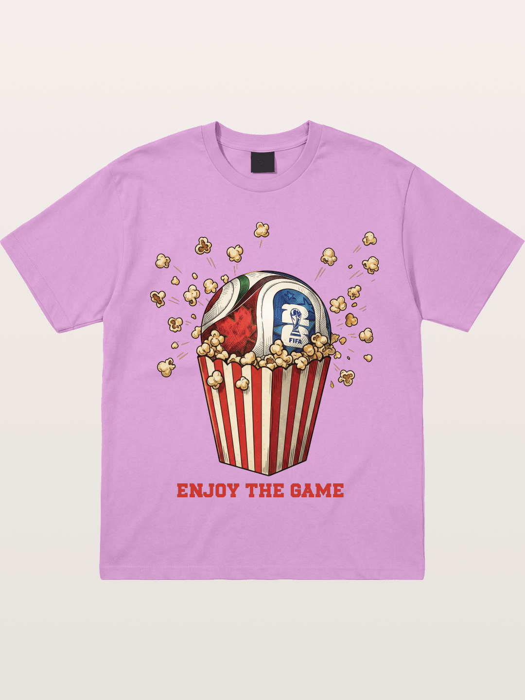 Soccer Ball in Popcorn Bucket Gildan T-shirt