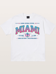 Miami 2026 WC Ombre Typography Cotton T-shirt