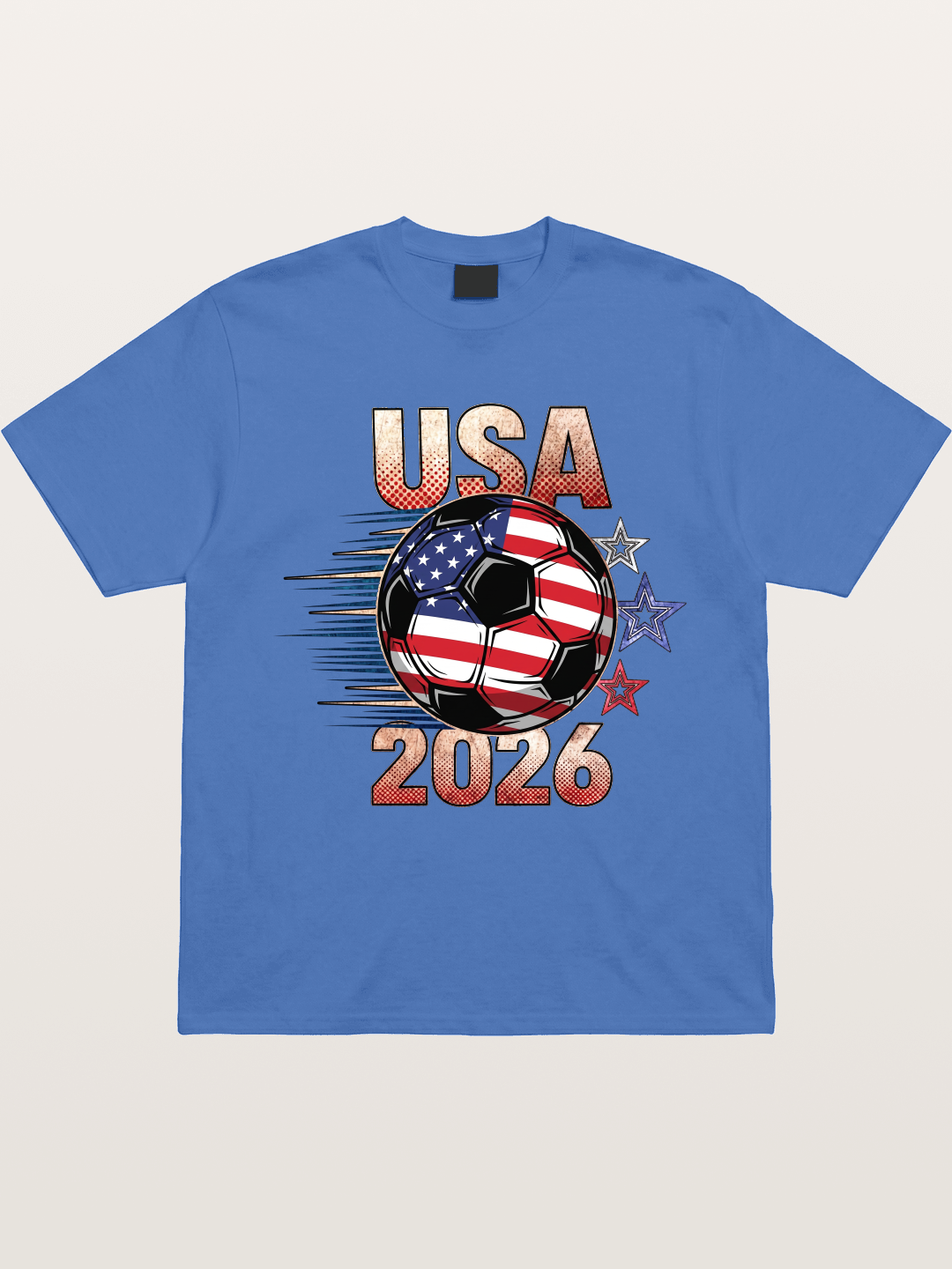 USA 2026 American Flag Soccer Ball Gildan T-shirt