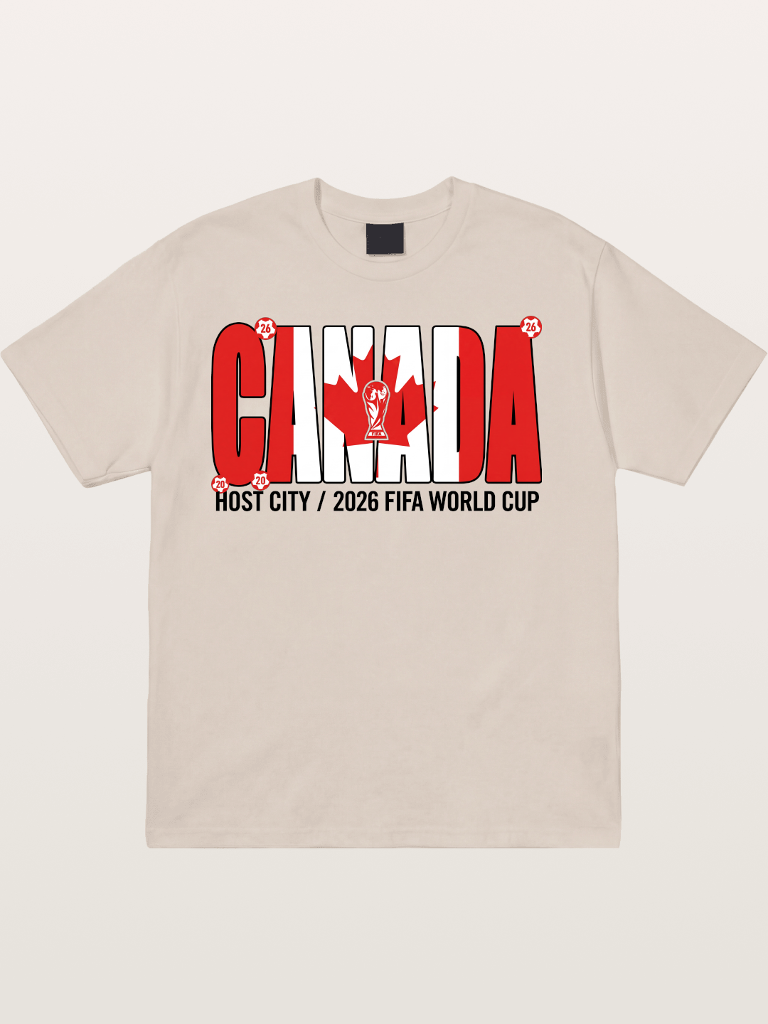 Canada 2026 World Cup Typography Cotton T-shirt