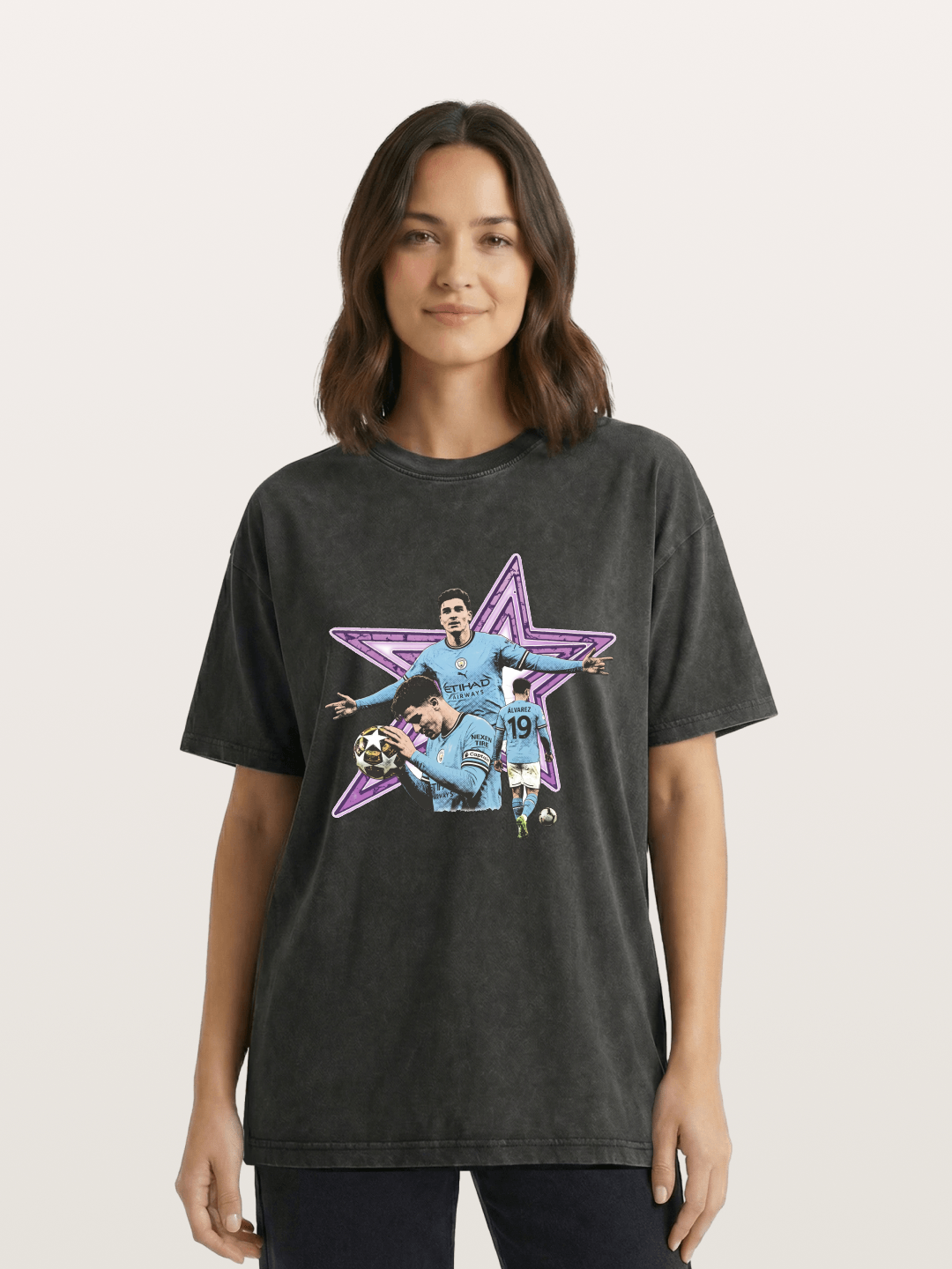 Manchester City Star Collage Washed T-shirt
