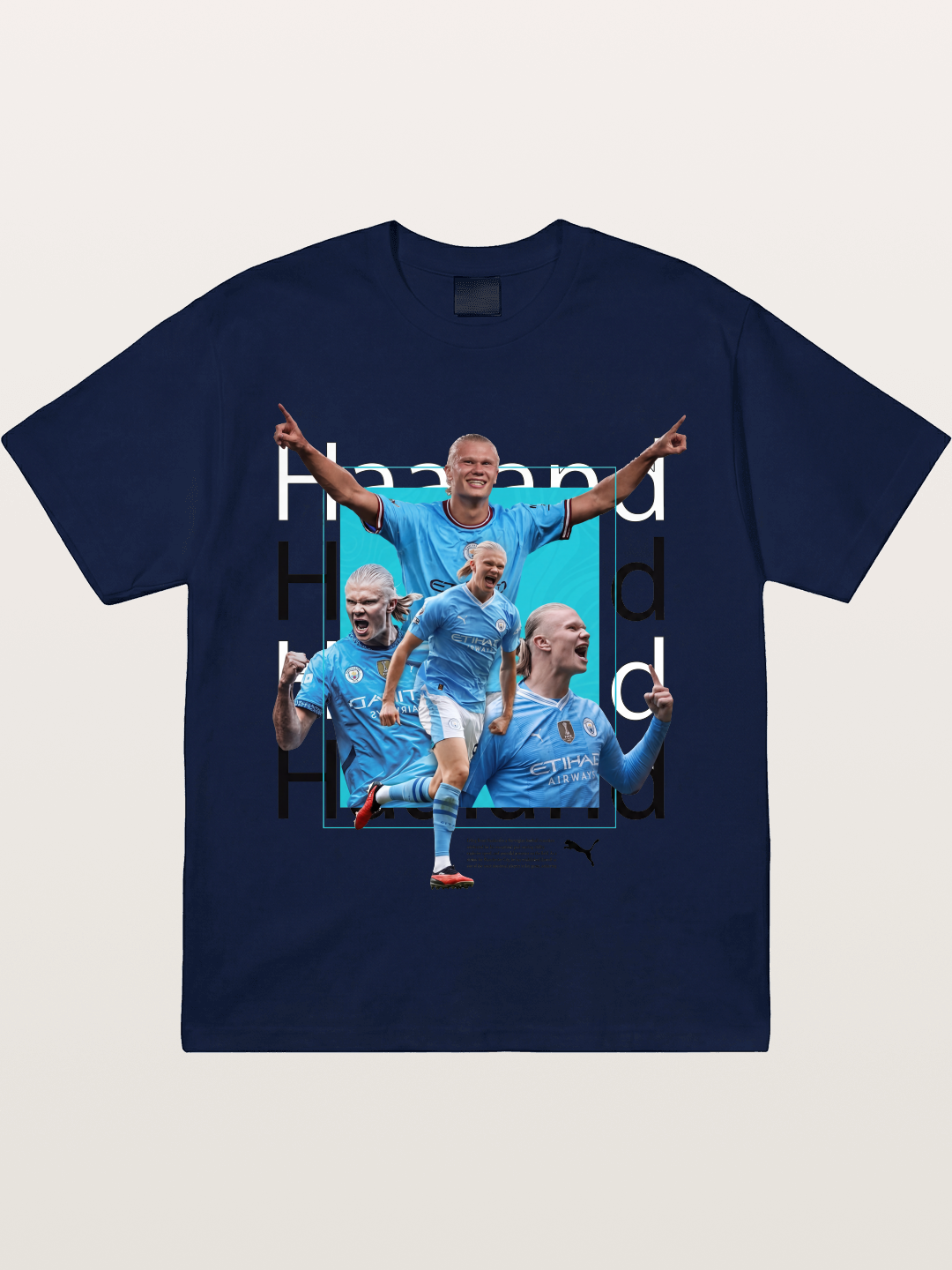 Haaland Typography Collage Art Gildan T-shirt