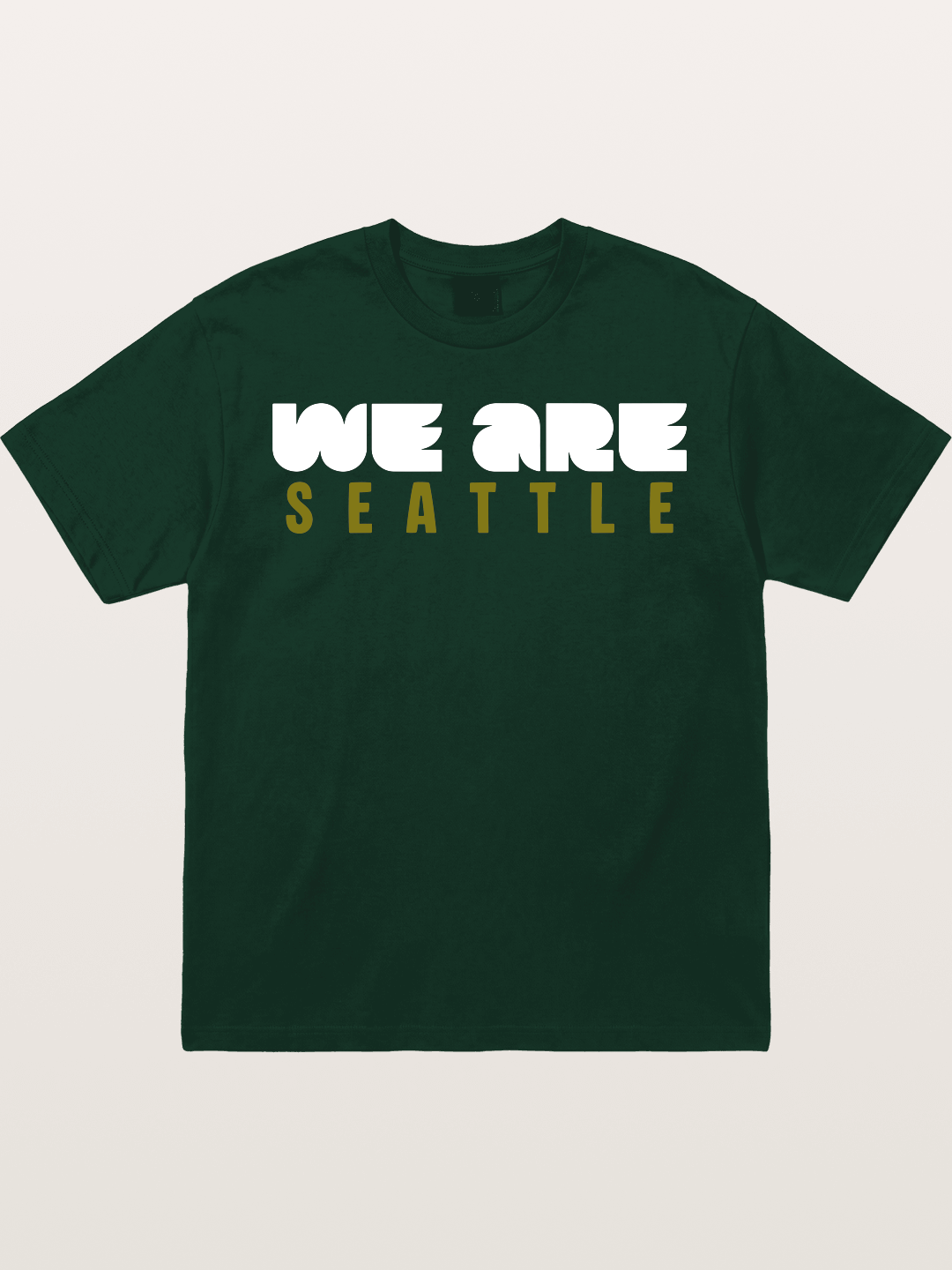 Seattle Olive Green Typography Gildan T-shirt