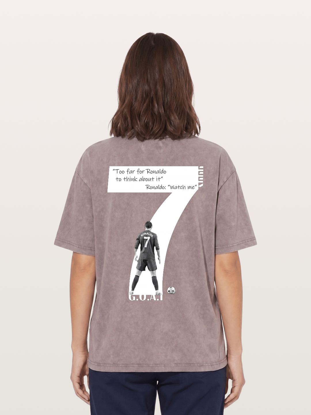 Ronaldo #7 Watch Me Quote Washed T-shirt