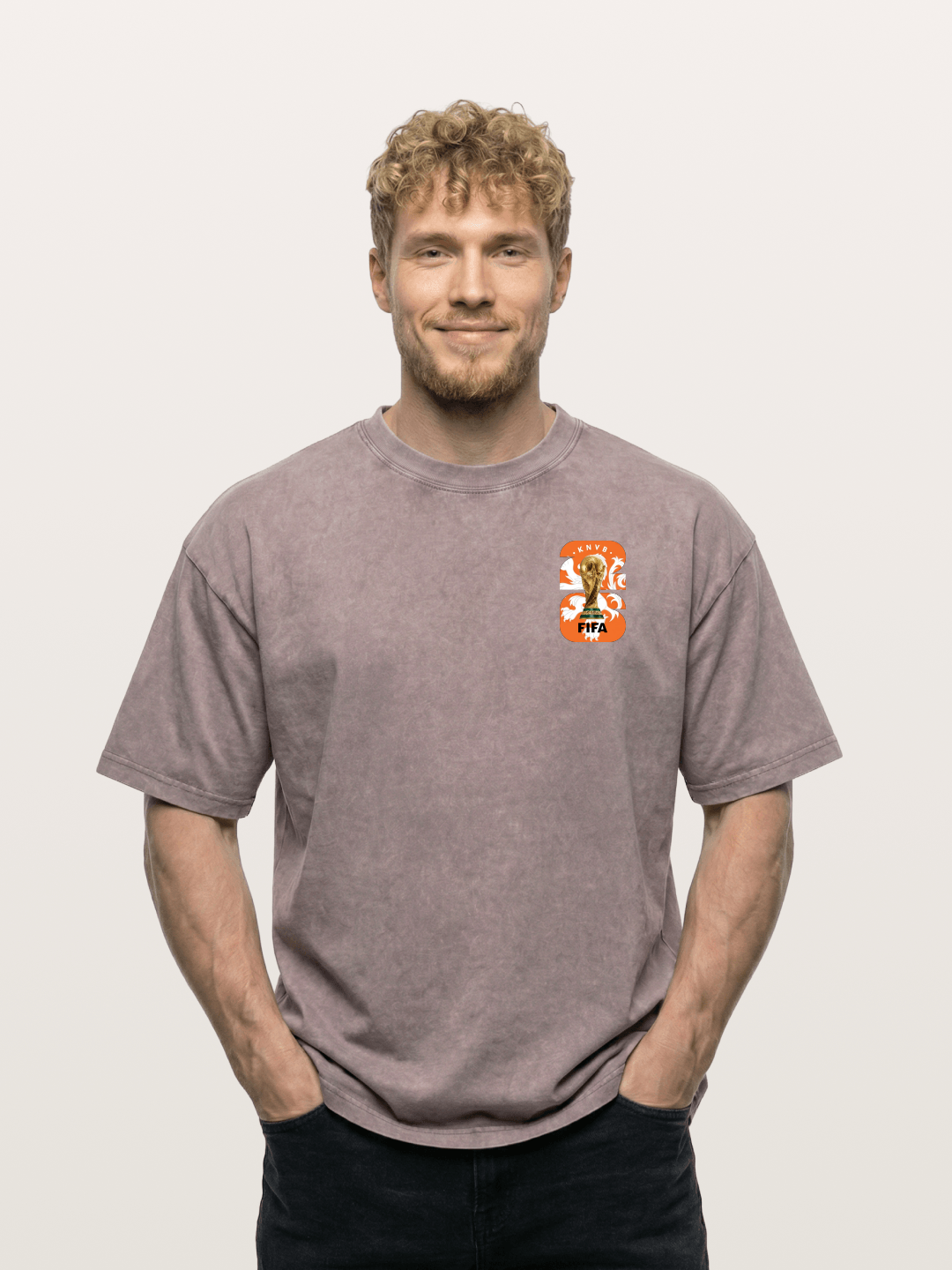 Netherlands World Cup Trophy Crest Washed T-shirt