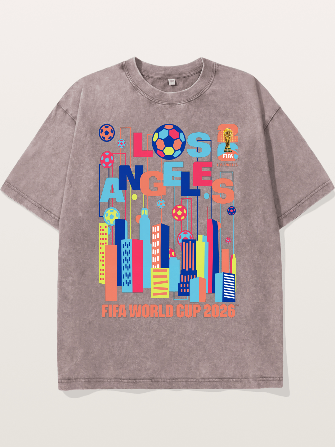 Los Angeles WC 2026 Cityscape Design Washed T-shirt