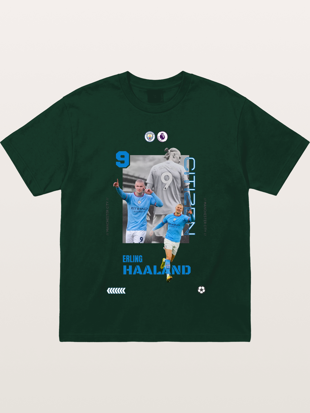 Haaland City Montage Print Gildan T-shirt