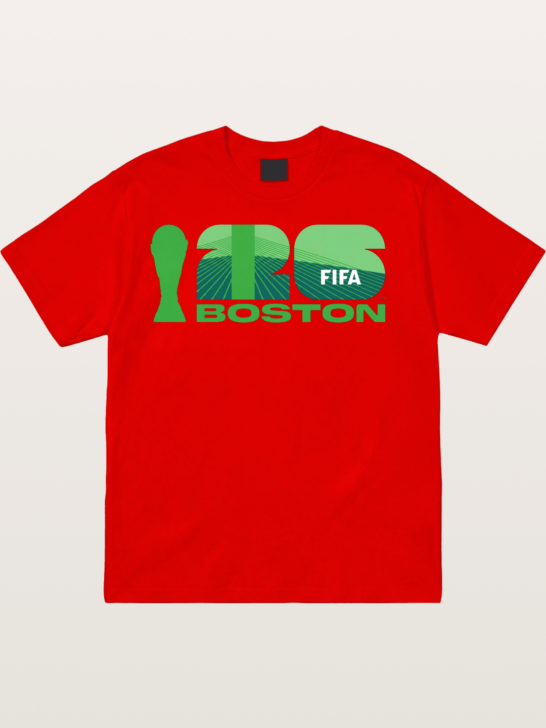 Boston WC 2026 Green Geometric Logo Cotton T-shirt