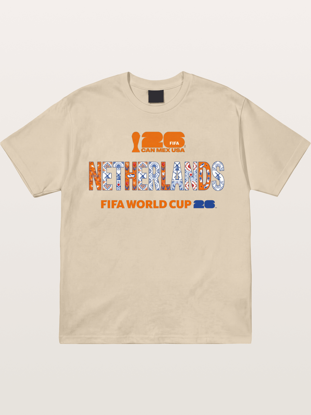 Netherlands 2026 Delft Blue Typo Gildan T-shirt