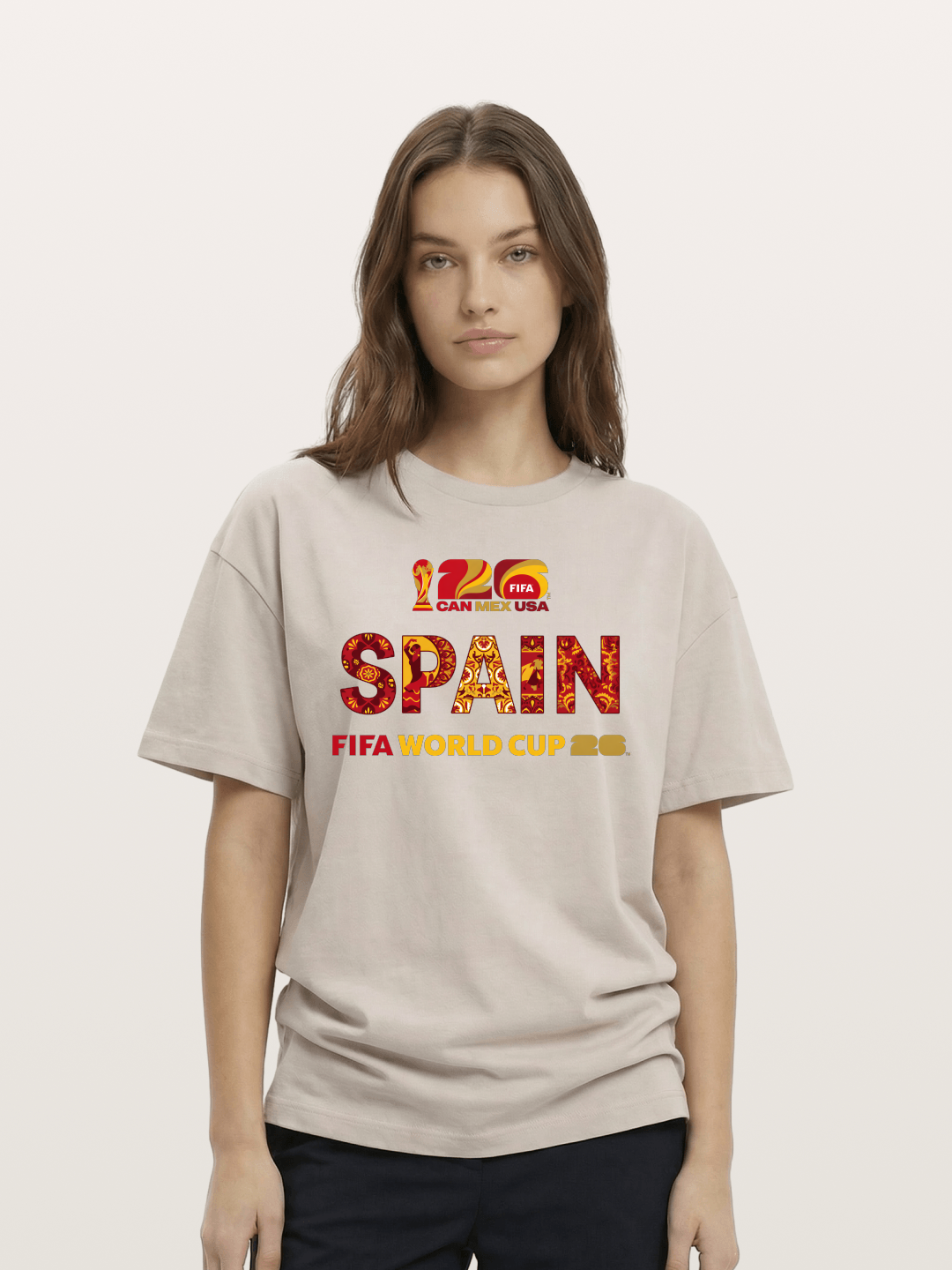 Spain 2026 Cultural Ornament Print Cotton T-shirt