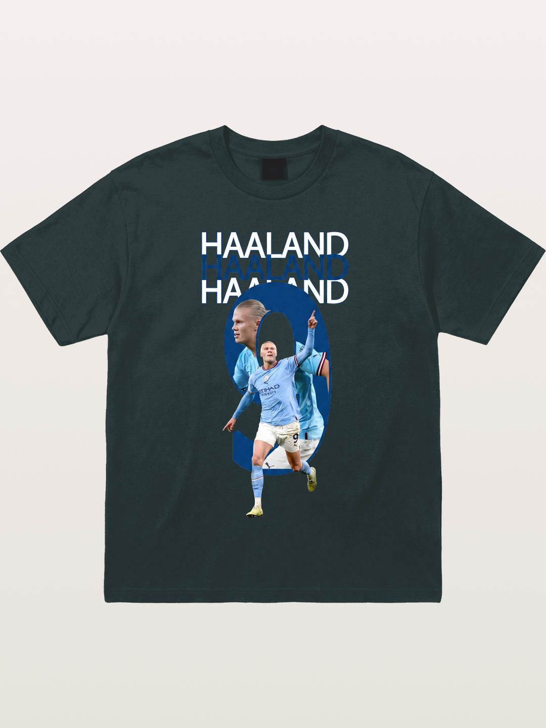 Haaland Man City Number 9 Art Gildan T-shirt