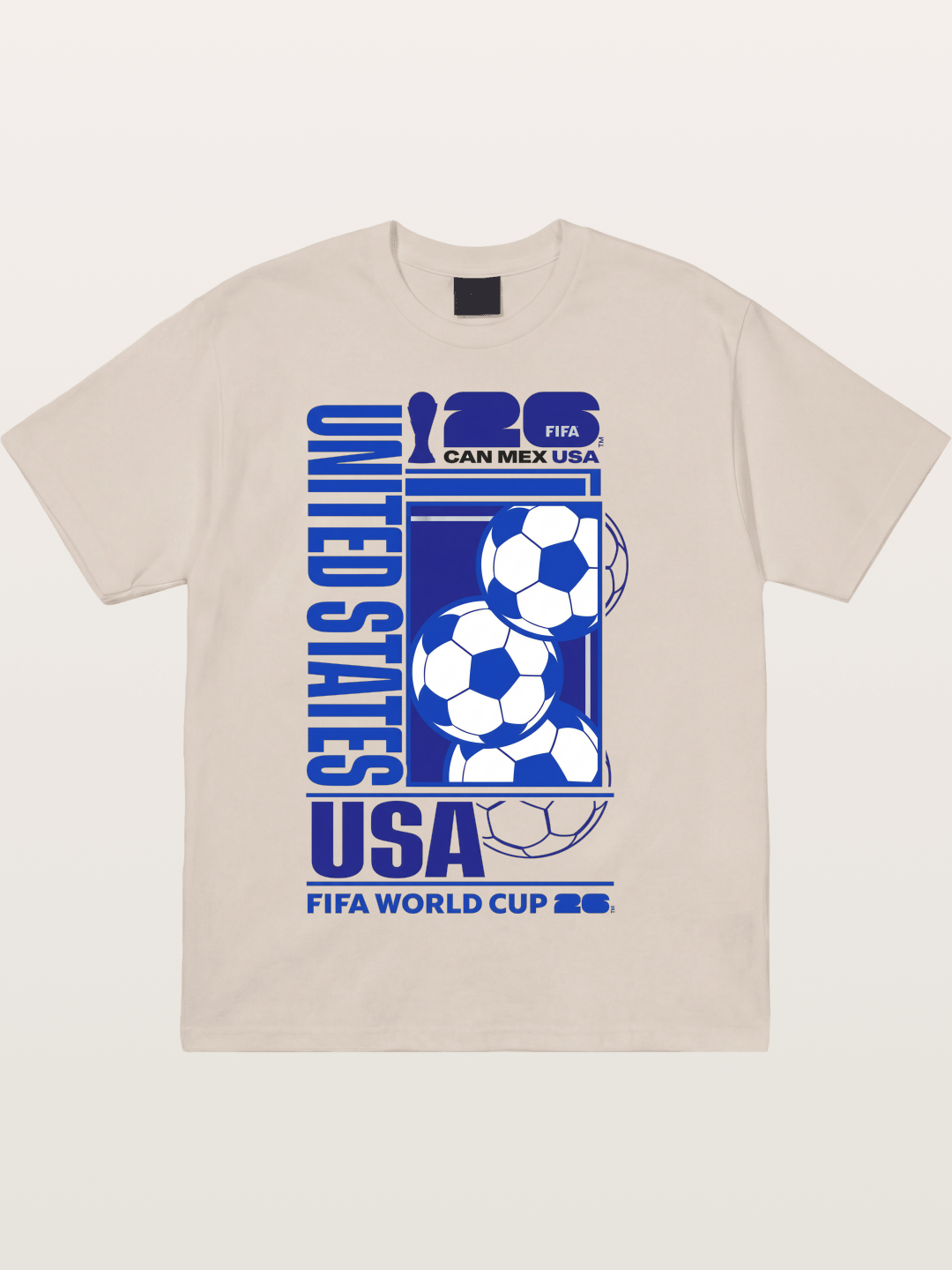 USA Mexico Canada Soccer Art Cotton T-shirt
